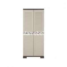 Plastic Wardrobe 2 Door - Olymplast OMC ST 1 JALUSI / Cream / Brown